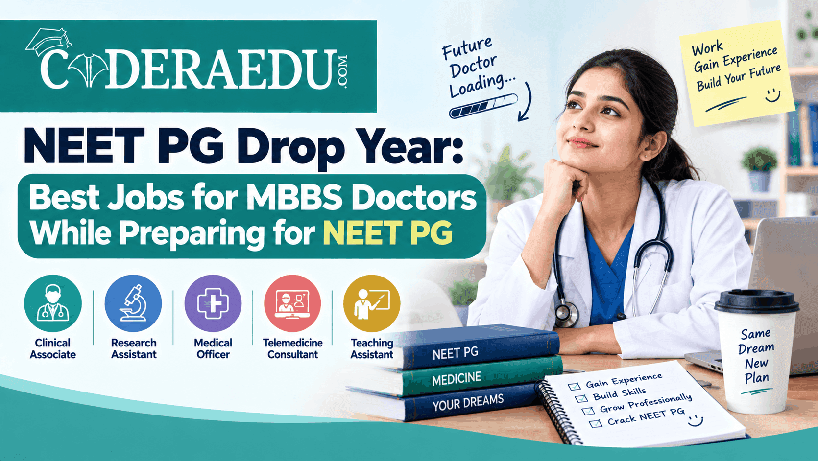 NEET PG drop year best jobs for MBBS doctors while preparing for NEET PG 2027