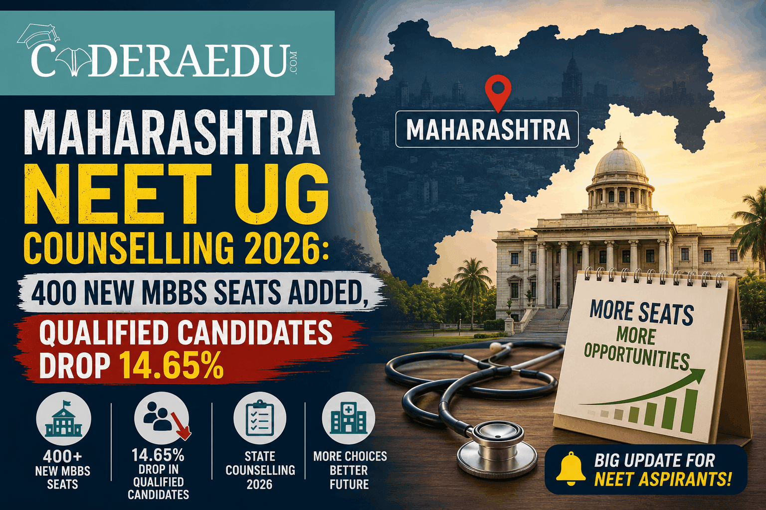 Maharashtra NEET UG Counselling 2026 MBBS seat matrix and qualified candidates data