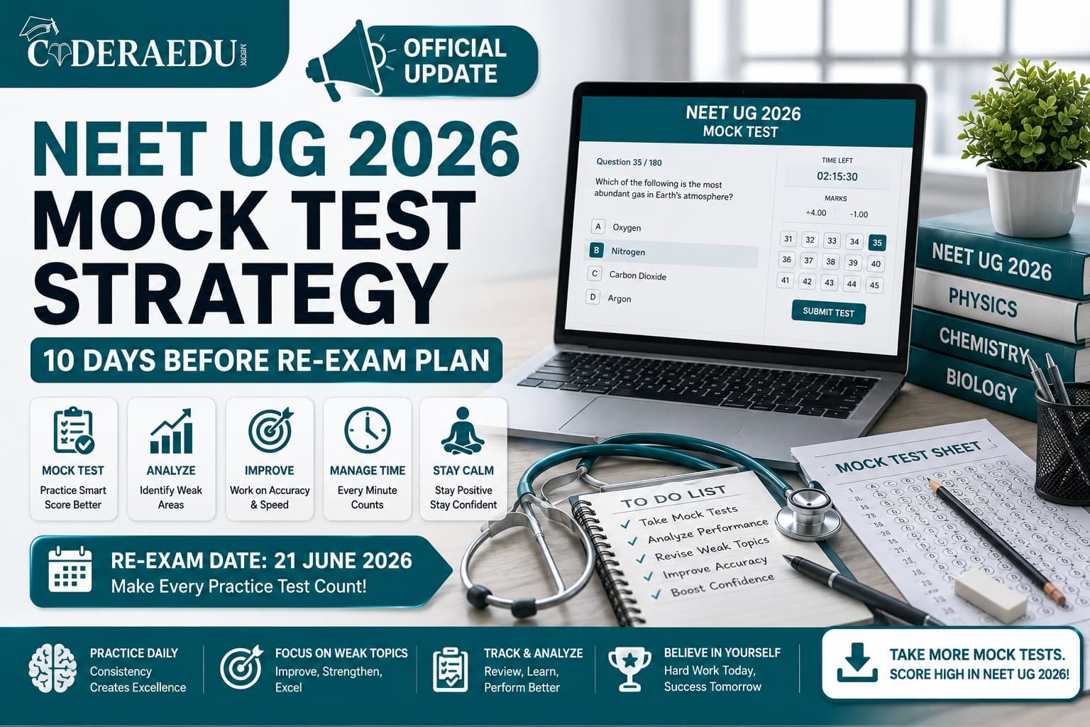 NEET UG 2026 Mock Test Strategy: 10 Days Before Re-Exam Plan