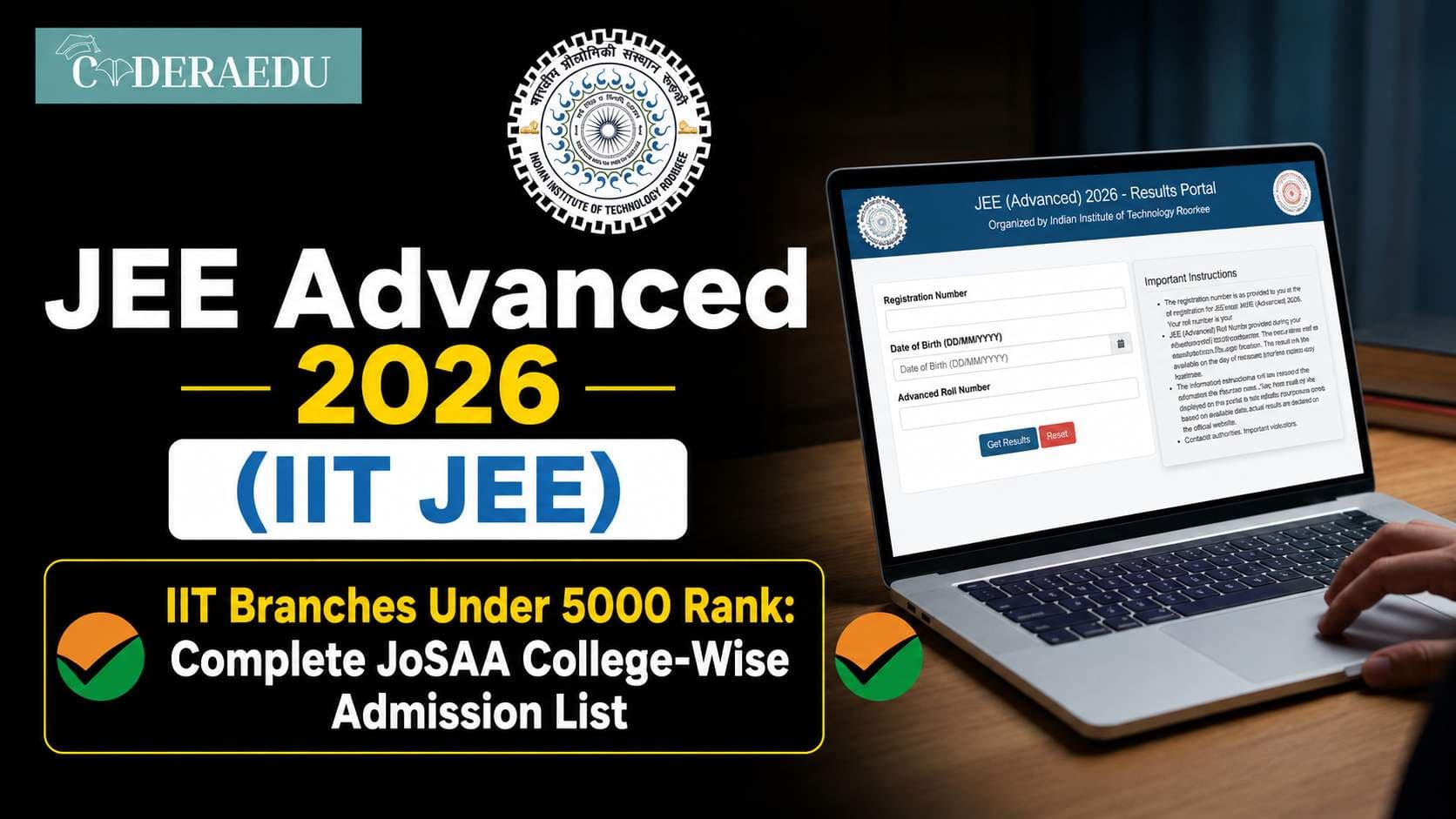 JEE Advanced 2026 IIT Branches Under 5000 Rank: Complete JoSAA College-Wise Admission List