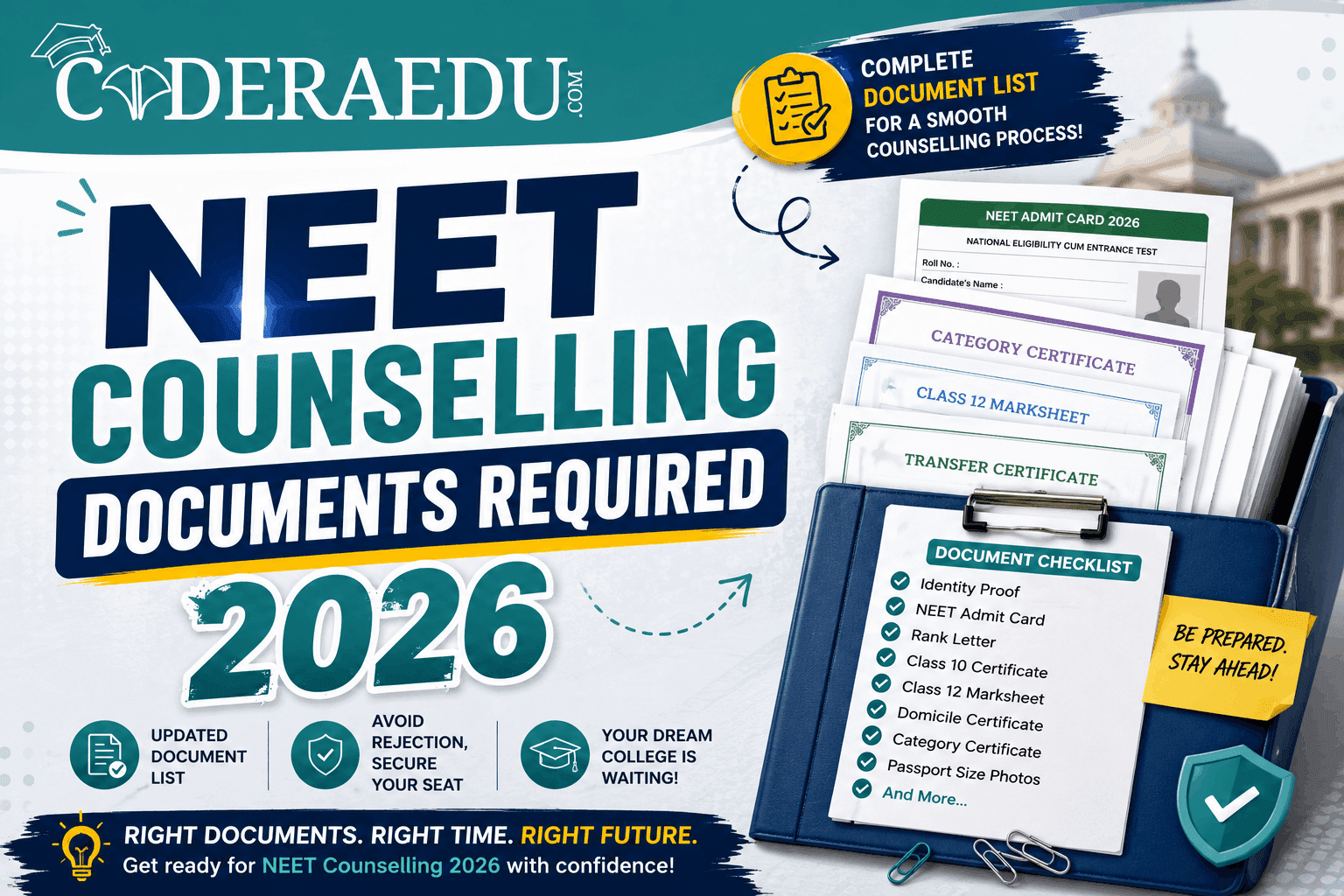 NEET Counselling Documents Required 2026: Complete MCC & State Quota Checklist