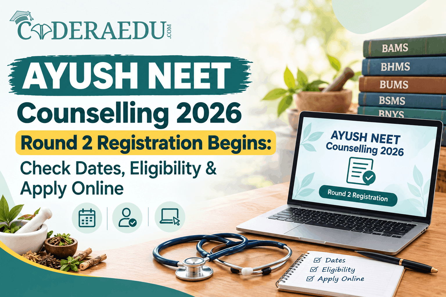 AYUSH NEET Counselling 2026 Round 2 Registration Begins: Check Dates, Eligibility & Apply Online