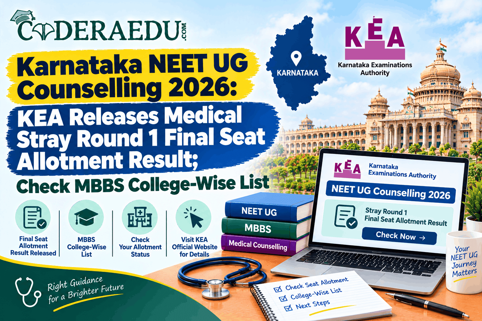 Karnataka NEET UG Counselling 2026: KEA Releases Medical Stray Round 1 Final Seat Allotment Result; Check MBBS College-Wise List