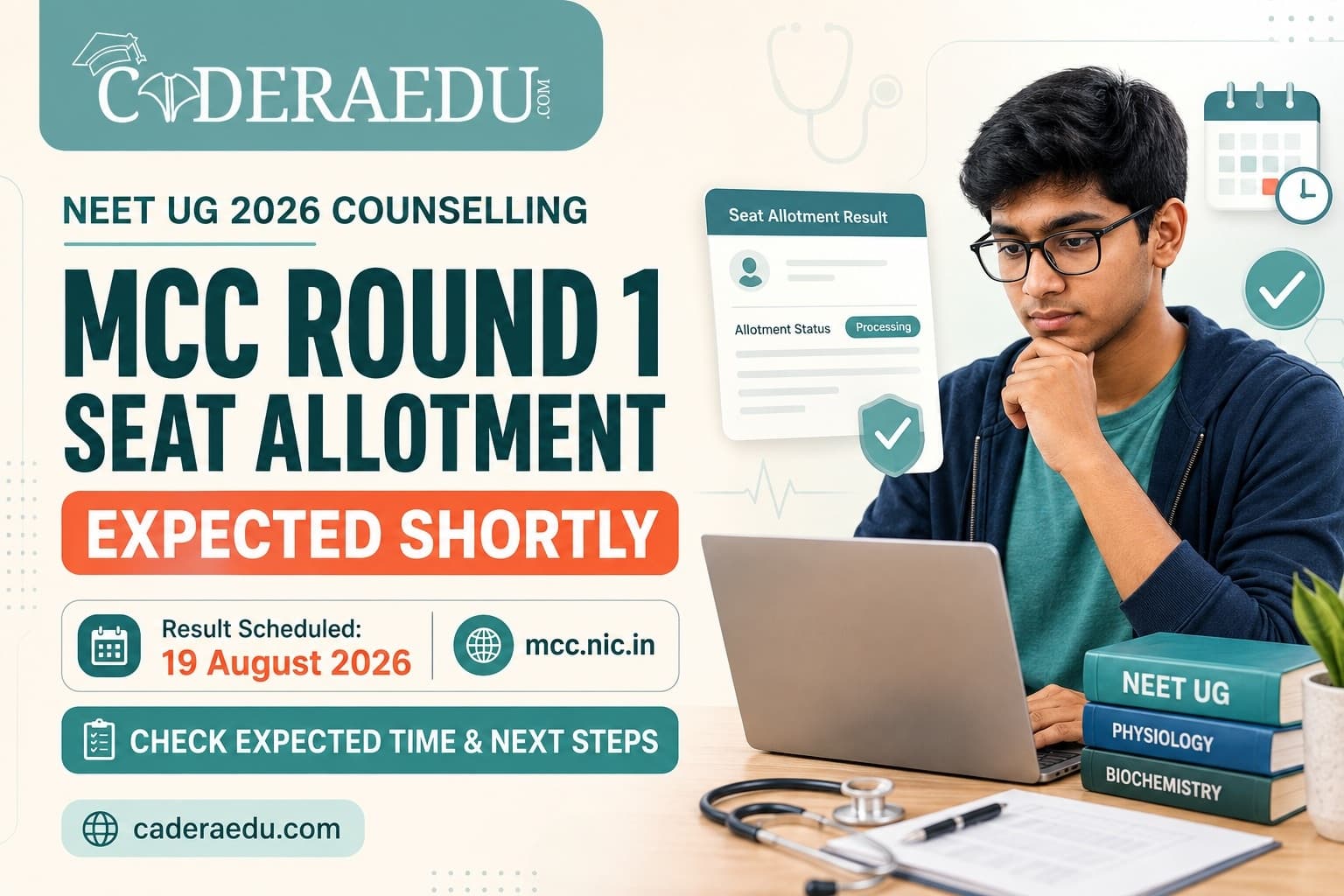 NEET UG 2026 Counselling: MCC to Release Round 1 Seat Allotment Shortly at mcc.nic.in; Check Expected Time & Next Steps