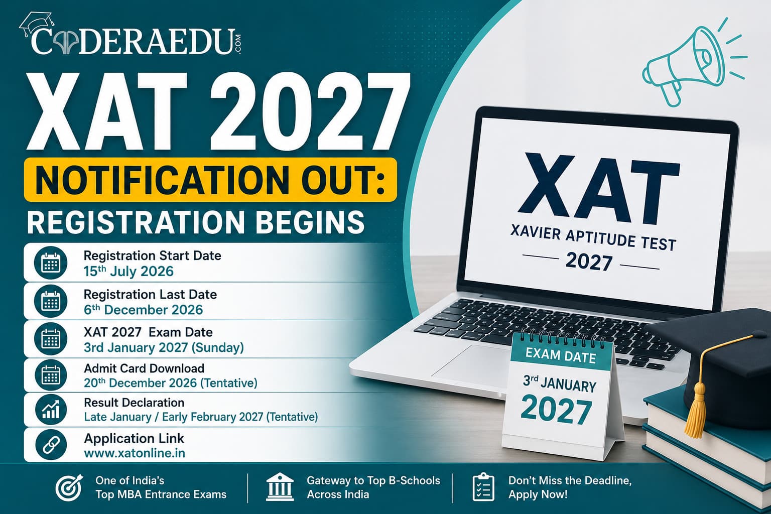 XAT 2027 Notification OUT: Registration Begins, Last Date, Exam Date & Application Link