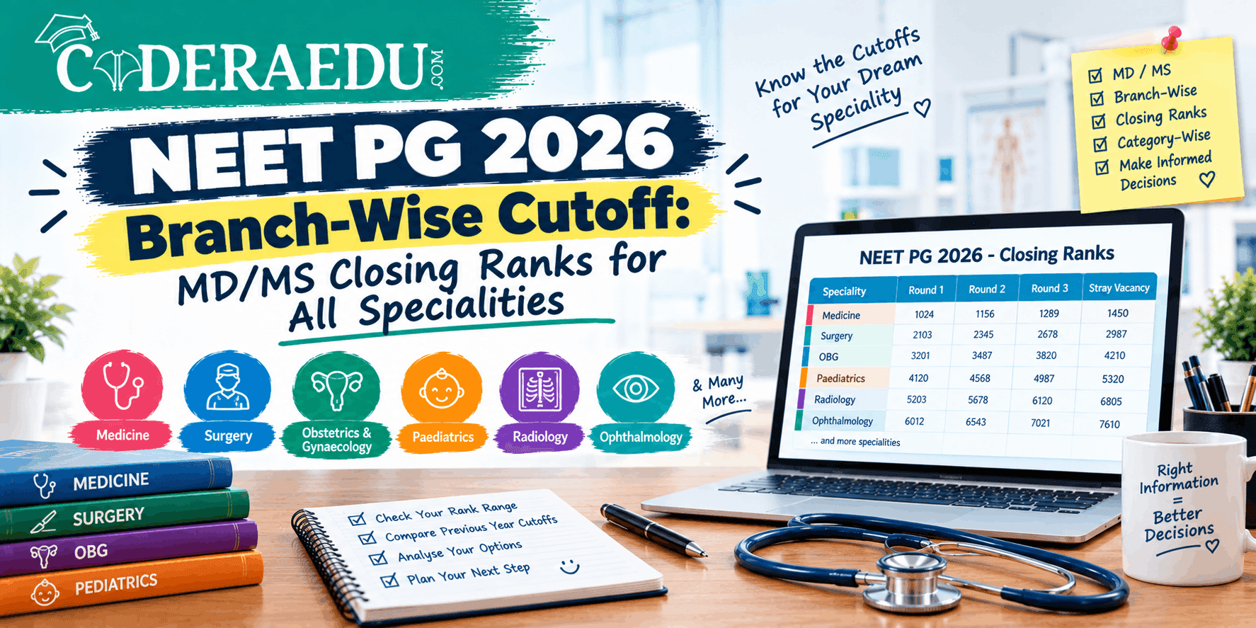 NEET PG 2026 branch wise cutoff MD MS closing ranks all specialities