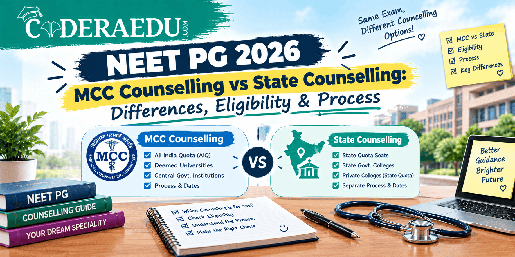 NEET PG 2026 MCC counselling vs state counselling differences eligibility process