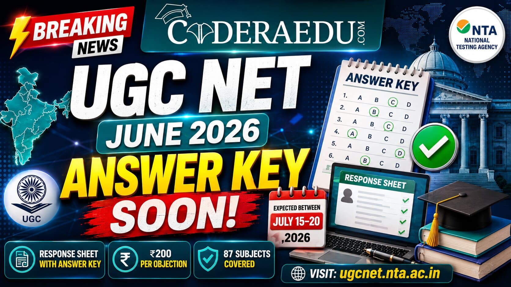 UGC NET June 2026 Answer Key: Response Sheet Expected Soon at ugcnet.nta.ac.in, Check Objection Process