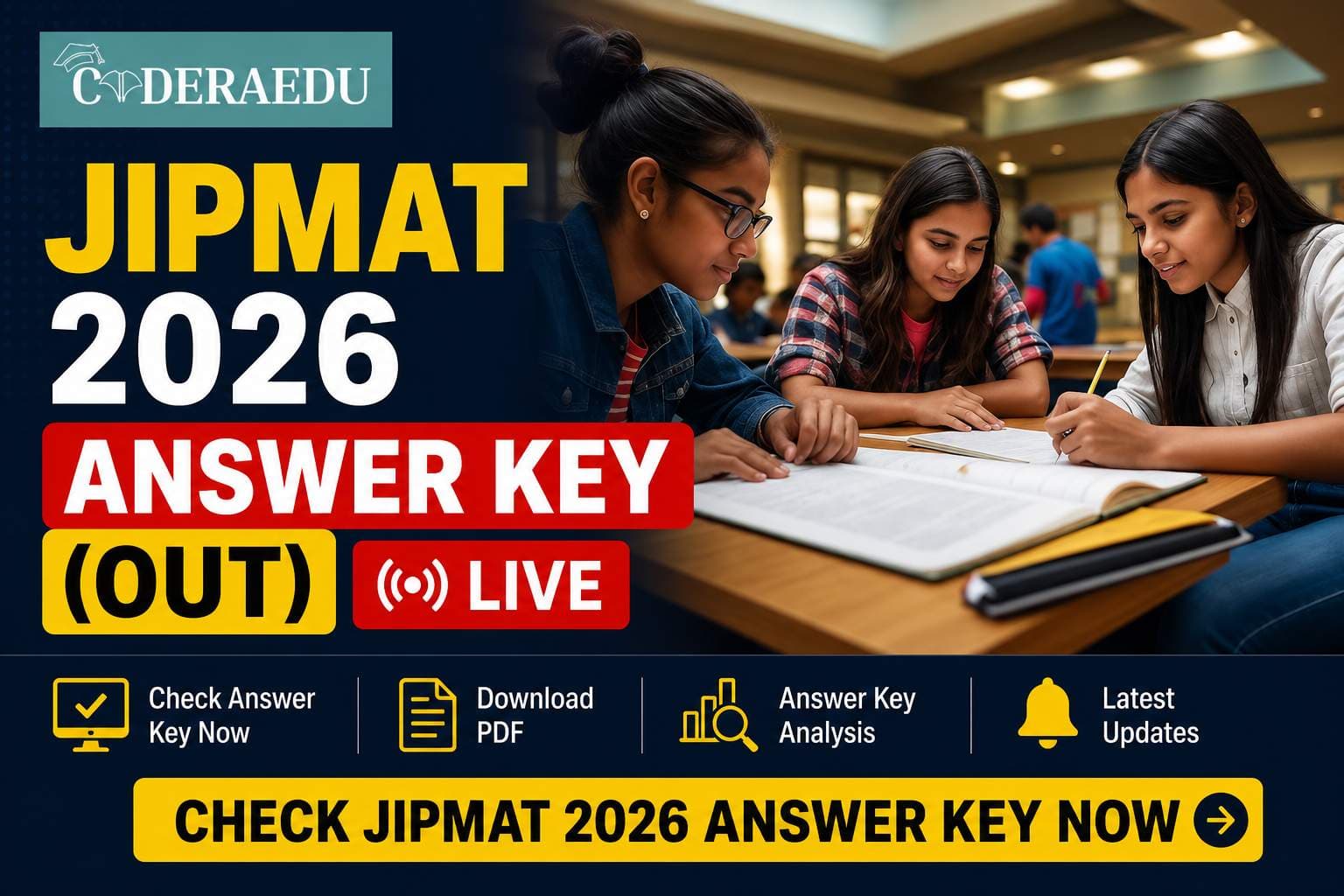 JIPMAT 2026 Answer Key (OUT) LIVE: NTA Releases Provisional Key — Download, Raise Objections & Calculate Score