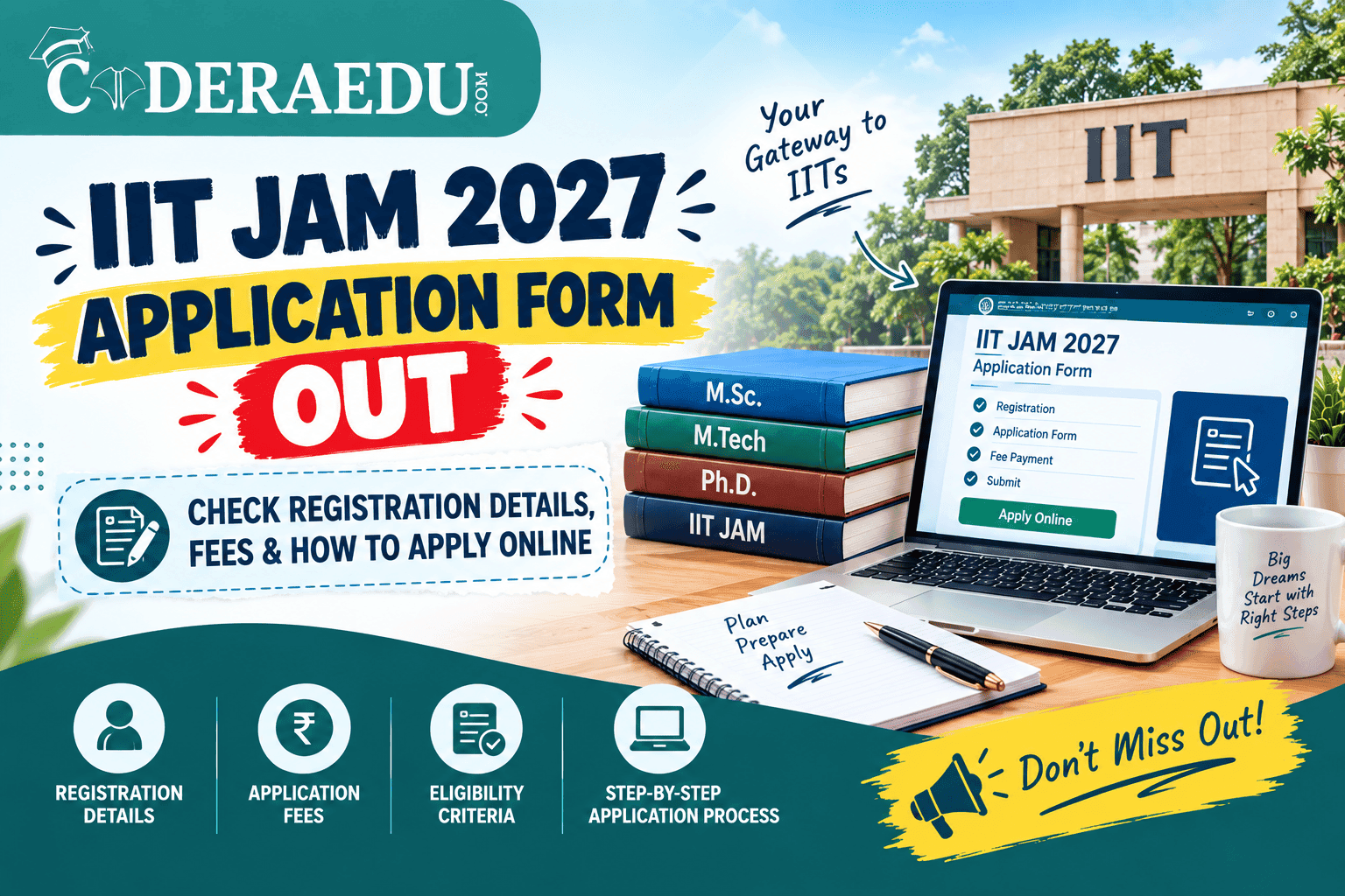 IIT JAM 2027 Application Form OUT: Check Registration Details, Fees & How to Apply Online
