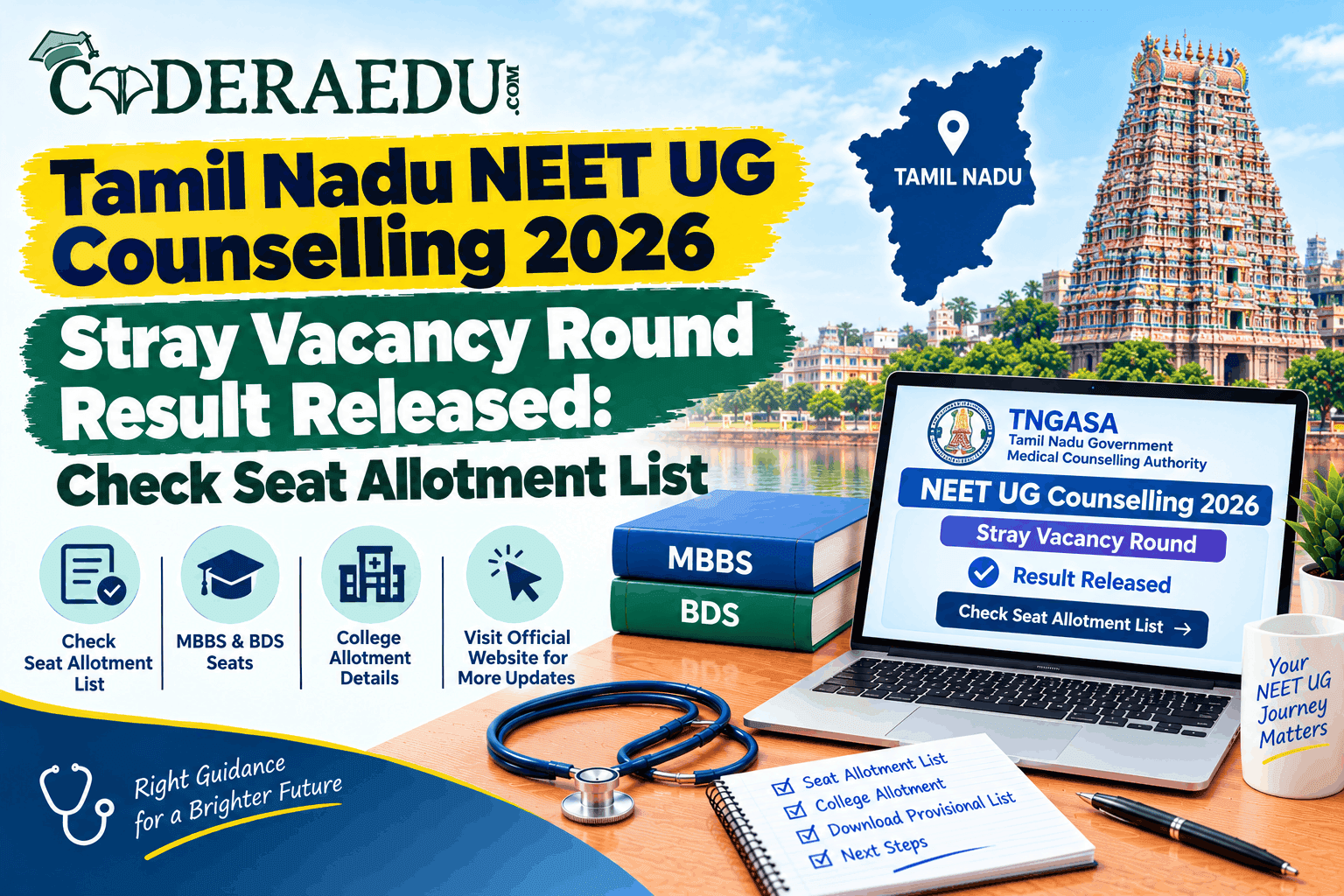 Tamil Nadu NEET UG Counselling 2026 Stray Vacancy Round Result Released: Check Seat Allotment List