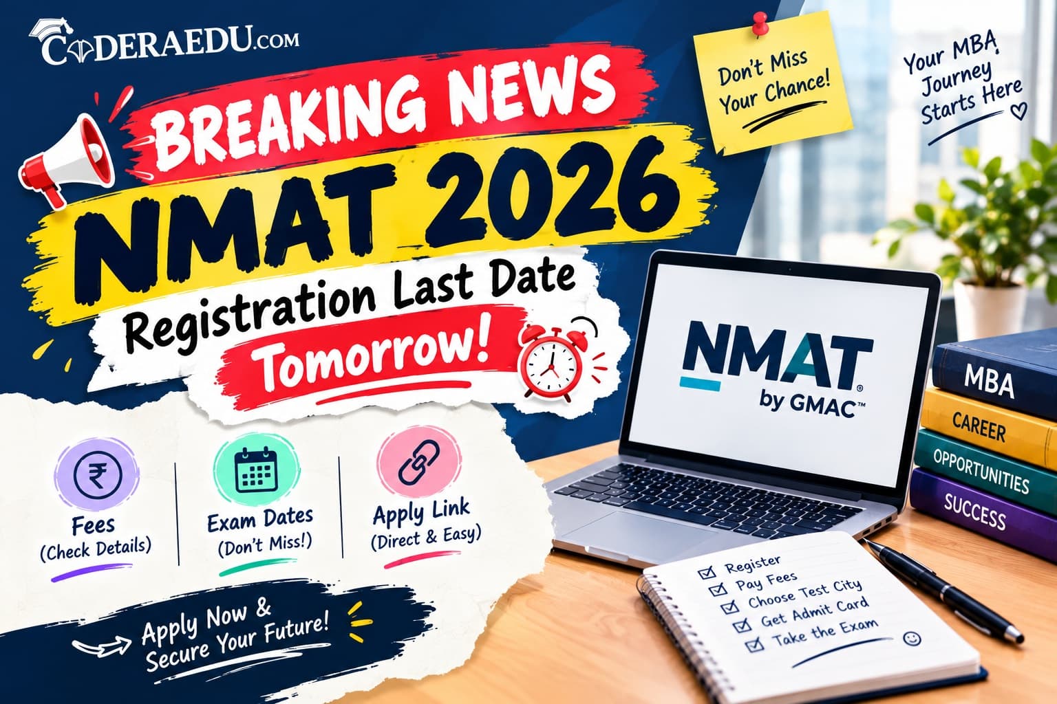 NMAT 2026 Registration Last Date Tomorrow: Check Fees, Exam Dates & Apply Link